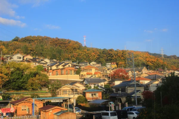 Kansai área de vista del tren fuera del tren — Foto de Stock