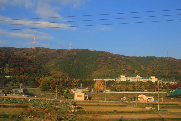 Oblasti Kansai vlak pohledu z vlaku — Stock fotografie