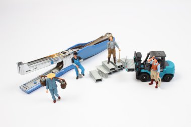 Bakım ekibi işçi fabrika kavramı