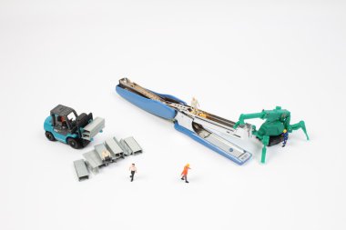 Bakım ekibi işçi fabrika kavramı