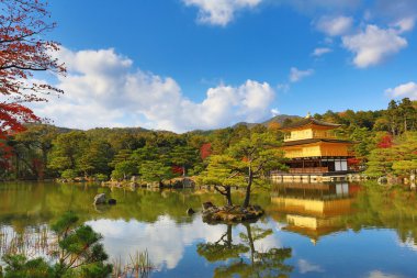 Sonbahar sezonu Kinkaku-ji Zen Budist tapınağı