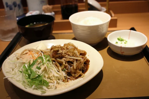 La cocina japonesa de set dinnar — Foto de Stock