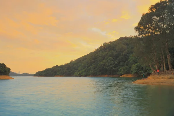 The sunset of  Shing Mun Reservoir — Stock Photo, Image