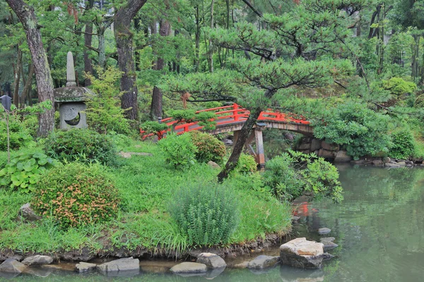 Japanese style garden in Hiroshima, Japan. — Stock Photo, Image