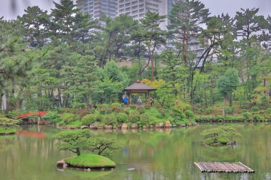 Hiroşima, Japonya bahçede. Shukkeien 