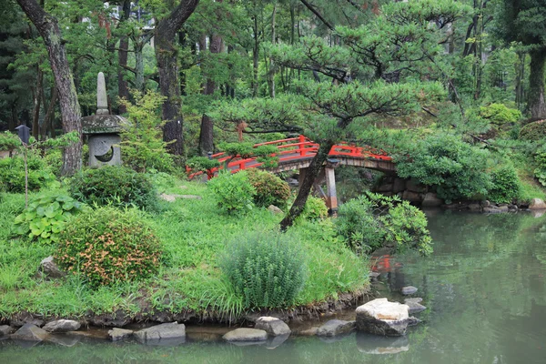 El jardín en Hiroshima, Japón. Shukkeien. — Foto de Stock