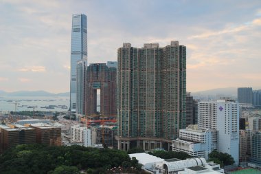 Kowloon Tsim Sha Tsui alanında her bakıldığında