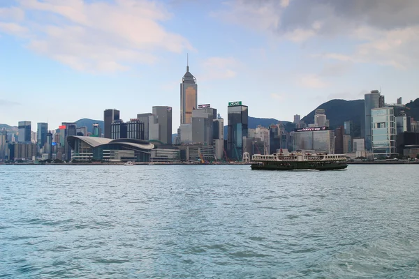 维多利亚港和 Central.hk — 图库照片