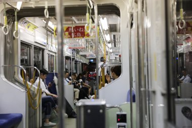 içinde tramvay, Hiroshima, Japonya. 
