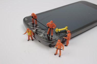 Minyatür işçi genel cep telefonu inceleme 