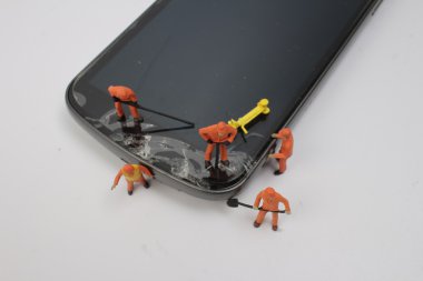 Minyatür işçi genel cep telefonu inceleme 