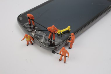 Minyatür işçi genel cep telefonu inceleme 