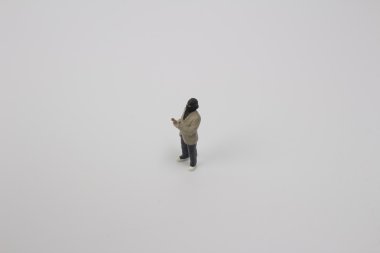  hırsız adam minyatür resim silahla