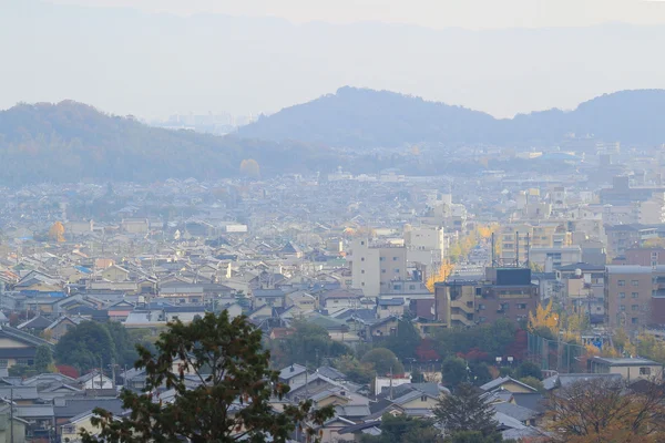 Kyoto şehir çatı manzarası yukarıdan. Japonya
