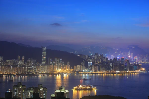 Victoria Harbor com ponto norte em hk — Fotografia de Stock