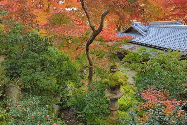 Őszi szezon: Rurikoin a japán Zen kert — Stock Fotó
