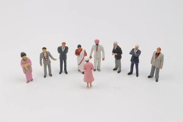 La minuscule figure des hommes d'affaires — Photo