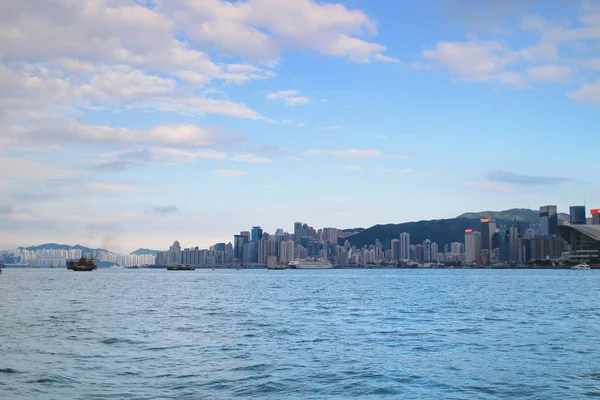 Hong Kong. Victoria Harbour och Central. — Stockfoto