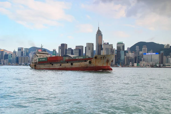 Victoria Harbour e Central.hk — Foto Stock