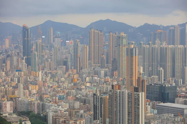 Kowloon manzarası güzel bir gün batımı — Stok fotoğraf