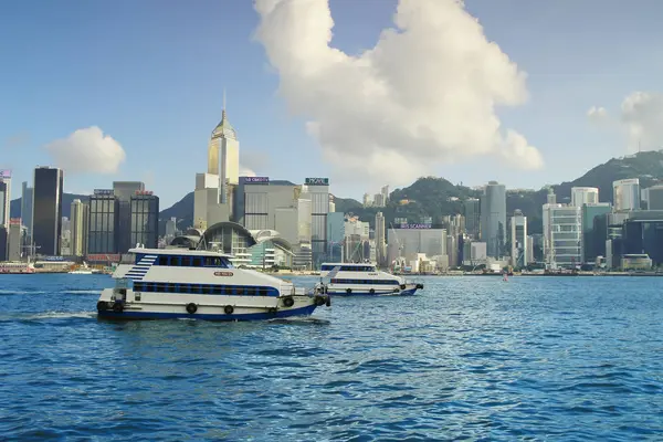 Porto di Hong Kong di giorno — Foto Stock