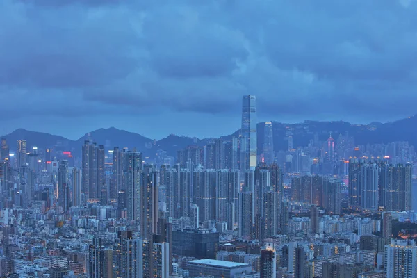 홍콩 시내 밤이 colorfull — 스톡 사진