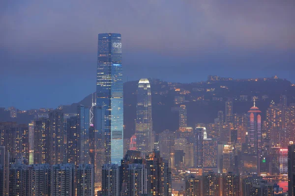 Panorama Kowloon na letní noci — Stock fotografie