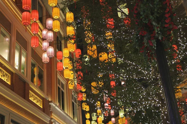 the Colorful lanterns at night