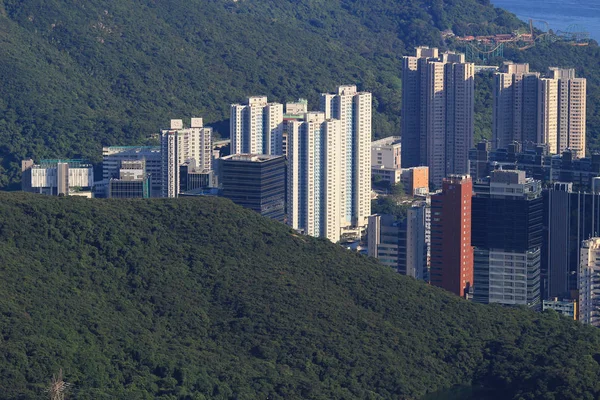 Średniej klasy budynek w Hong Kongu — Zdjęcie stockowe