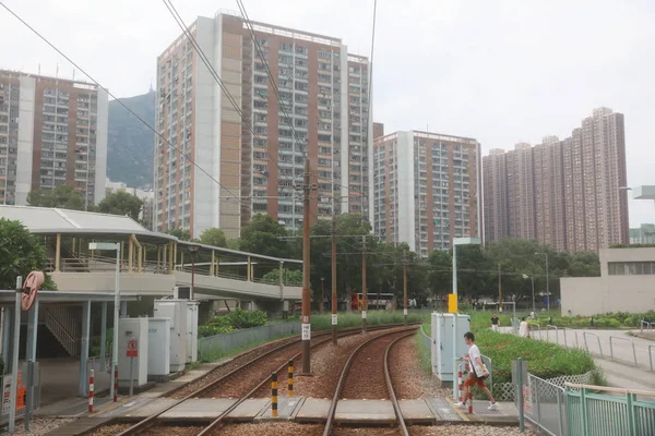 Système de train léger à Tuen Mun — Photo