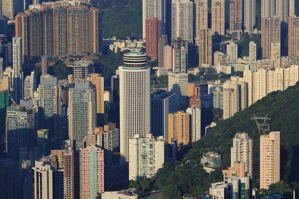 Kalabalık Hong Kong manzarası sahne — Stok fotoğraf
