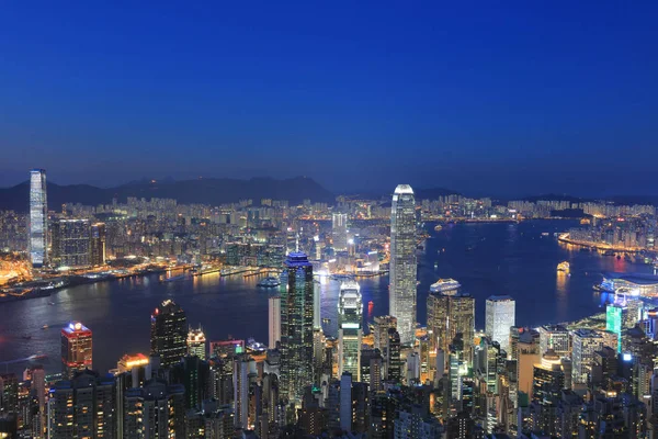 Hong Kong night at 2016 Stock Photo