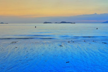 Günbatımı akciğer Kwu tan, Hong Kong.
