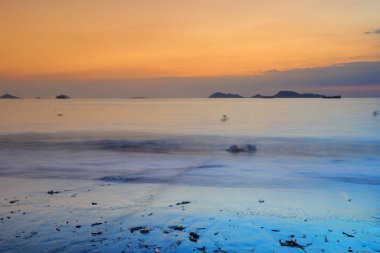 Günbatımı akciğer Kwu tan, Hong Kong.