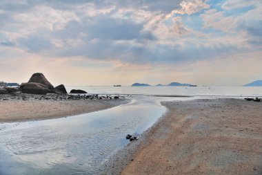 Günbatımı akciğer Kwu tan, Hong Kong.