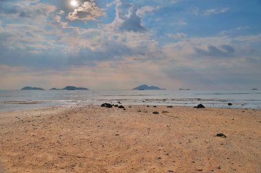 Günbatımı akciğer Kwu tan, Hong Kong.