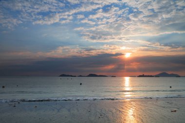 Günbatımı akciğer Kwu tan, Hong Kong.