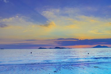 Günbatımı akciğer Kwu tan, Hong Kong.