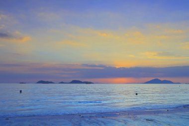 Günbatımı akciğer Kwu tan, Hong Kong.