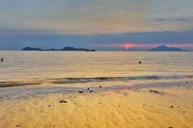 Günbatımı akciğer Kwu tan, Hong Kong.