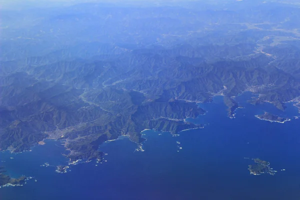 Вид с воздуха на Японию — стоковое фото