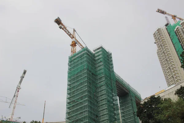Bâtiment en construction à Hong Kong — Photo