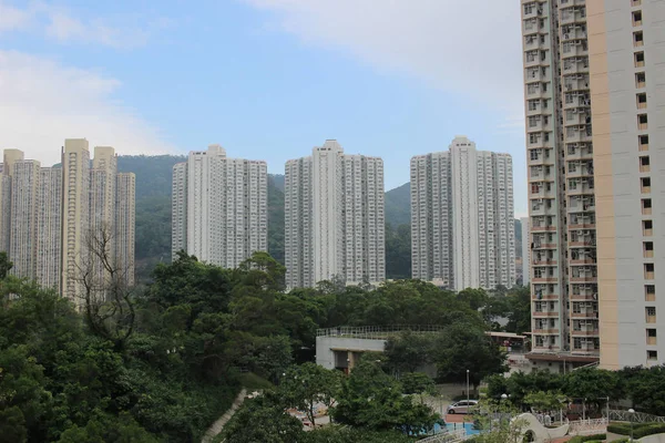 Imobiliário: construção em Sau Mau Ping — Fotografia de Stock