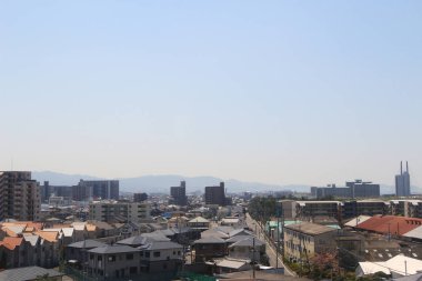  Osaka şehir manzaralı trenle