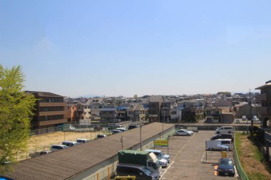  Osaka şehir manzaralı trenle