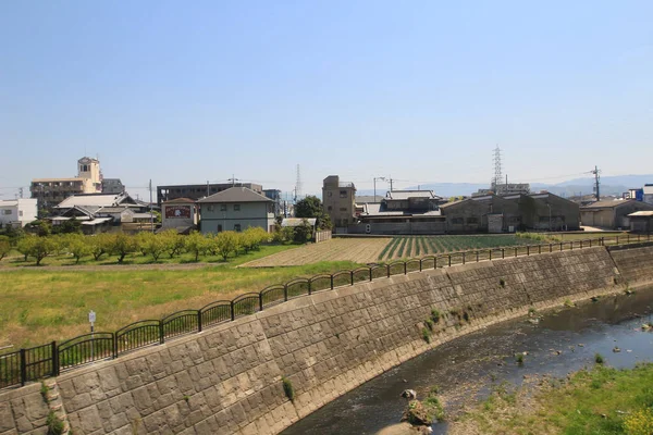 Vista de tren de Osaka a Nara, Japón — Foto de Stock