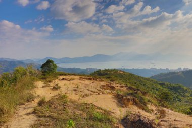 Hong Kong 'daki dağ manzarası