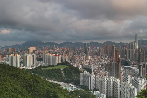 香港及九龙区天空落日 — 图库照片