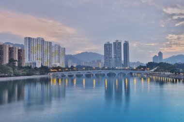 Şing Mun Nehri 2016 gün batımı görünümü