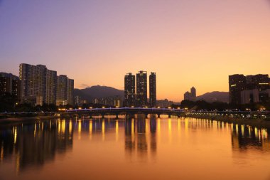 Şing Mun Nehri, gün batımı görünümü